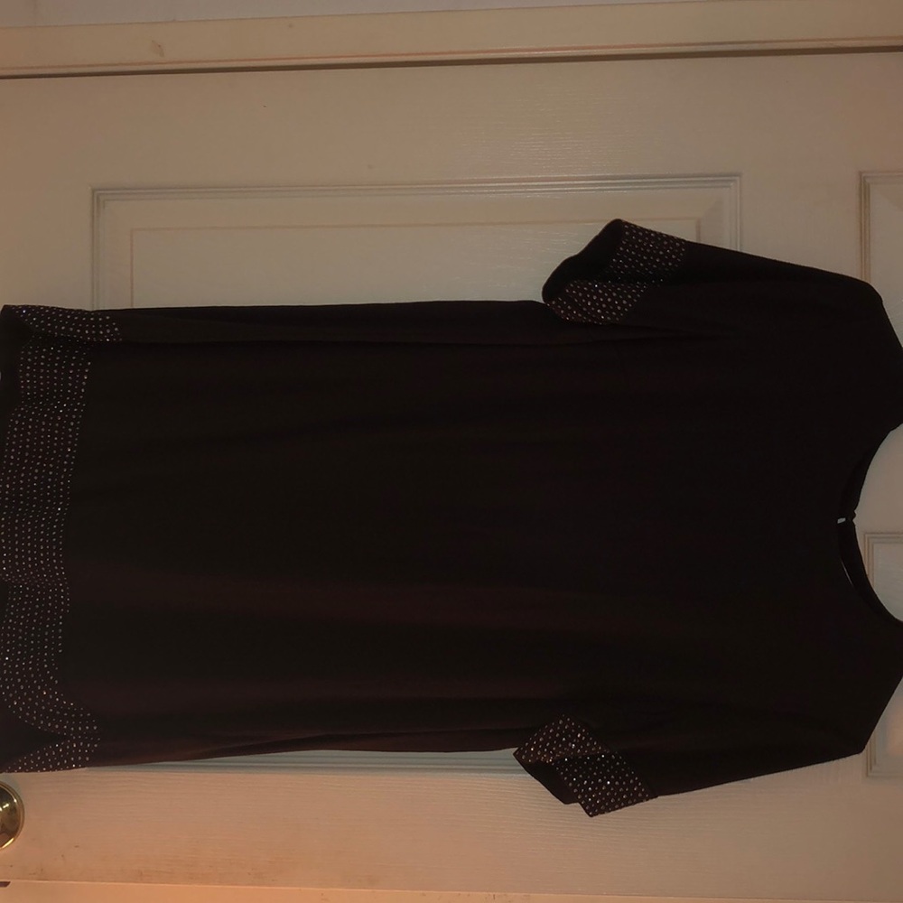 H&M DARK GRAY DRESS W RINESTONES LINING